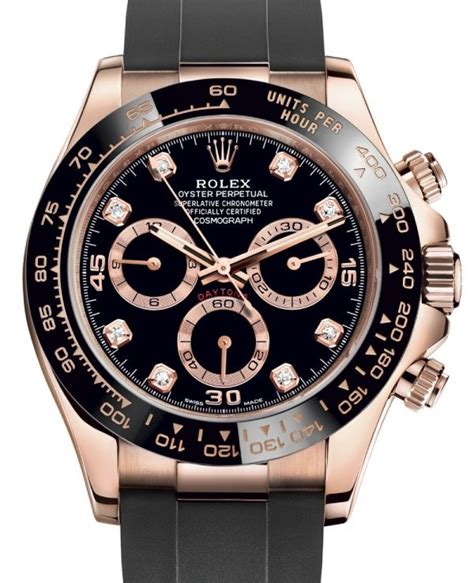 rolex daytona rose gold black